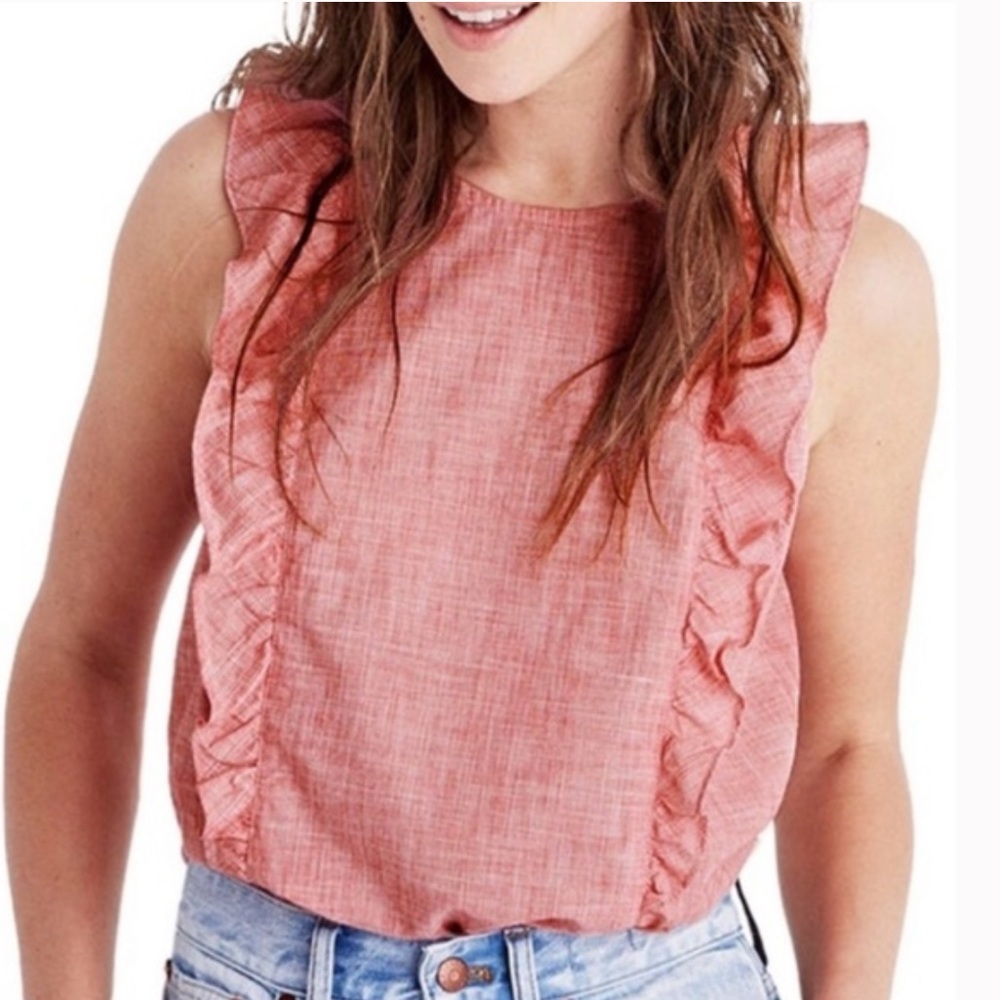 Madewell Bellflower Ruffle Tank EUC Size Medium - Picture 1 of 8